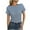 Navy, variant on Besolor Women's Knit Tops Crewneck Lace Hollow out Short Sleeve Summer T-Shirts Casual Going out Dressy Blouse