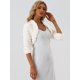 thumbnail image 3 of Chaqueta Corta para Mujer Allegra K Bolero Faux Fur Shrug Chaqueta Cárdigan blanco S, 3 of 5