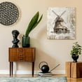 thumbnail image 5 of Rustic Windmill Barn Wall Art Canvas Farmhouse Windmill Barn Abstract Painting Wall Decor Framed Posters Home for Living Room Bedroom Bathroom Decoration 12x16 inch, 5 of 6