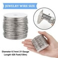 thumbnail image 2 of 820 Feet 26 Gauge Single Strand Tiger Tail Beading Wire Stainless Steel Craft Jewelry Beading Wire for Crafts Jewelry Making Sculpture Frame, 2 of 9