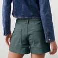 thumbnail image 4 of Bermuda Shorts for Women Summer Cargo Shorts Mid Rise Mini Length with Pockets and Belt Loops Hiking Travel Clothes, XL, 4 of 6