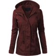 thumbnail image 1 of ORUYROP Women's Lightweight Front Zipper Solid Utility Anorak Hoodie Vest/Jacket, 1 of 7
