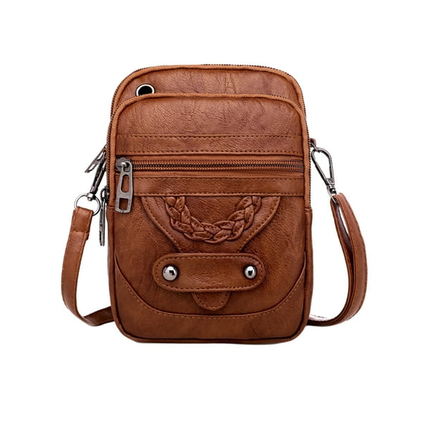 Minnieouse Bolso elegante con correa ajustable Bolsos cruzados de gran capacidad, versátiles y modernos Bolsas de mensajero y de hombro marrón B