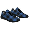 thumbnail image 3 of Customuart Blue Plaid Sneakers Men Running Shoes Size 9, 3 of 5