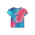 thumbnail image 5 of Abcomgle Girls Tshirts 7-8 Years Old Crewneck Hawaiian Palm Tree Print Tshirts Toddler Double Layer Ruffle Short Sleeve Toddler Girls T-Shirts Summer Cute Cotton Tops, 5 of 5