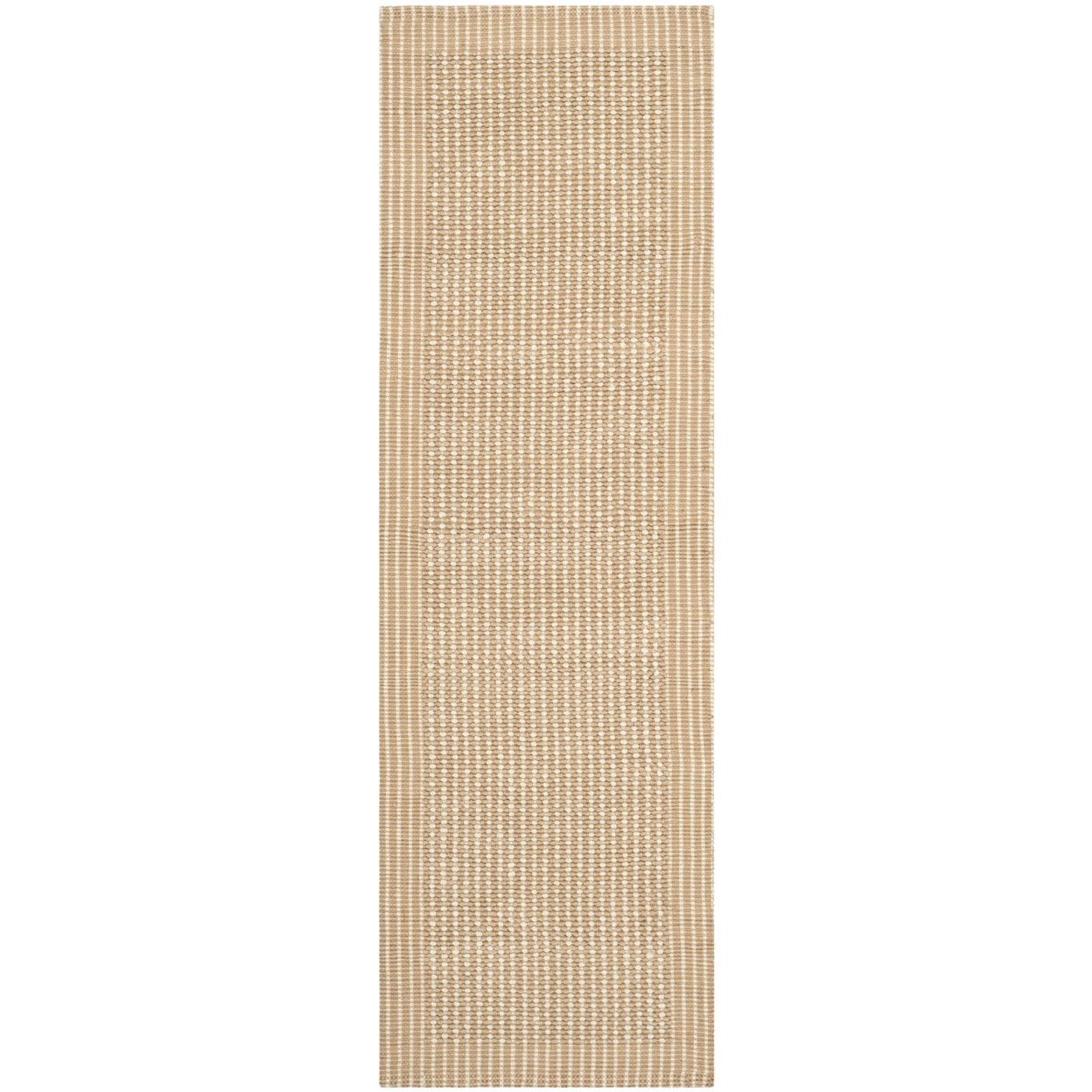 SAFAVIEH Natural Fiber Langston Geometric Jute Area Rug, Ivory/Beige, 2'6" x 4'