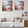 thumbnail image 4 of Designart "Blooming Pink Beachside in Papercut II" Nautical & Beach Floater Framed Canvas Print, 4 of 7