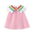 thumbnail image 6 of Wavsuf Children Girls Summer Dress Printed Pink Children's Clothing Size 6-12 Months, 6 of 9