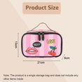 thumbnail image 2 of Bolsa de almacenamiento Love Care a rayas Bolsa de almacenamiento portátil Bolsa de almacenamiento portátil, hecha de PU, 2 of 5