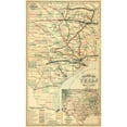 thumbnail image 3 of O.W. Gray & Son. 16x24 Black Modern Framed Museum Art Print Titled - Grays railroad map of Texas., 3 of 5