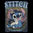 thumbnail image 2 of Boy's Lilo & Stitch Groovy Planets Stitch  Pull Over Hoodie Black Large, 2 of 4