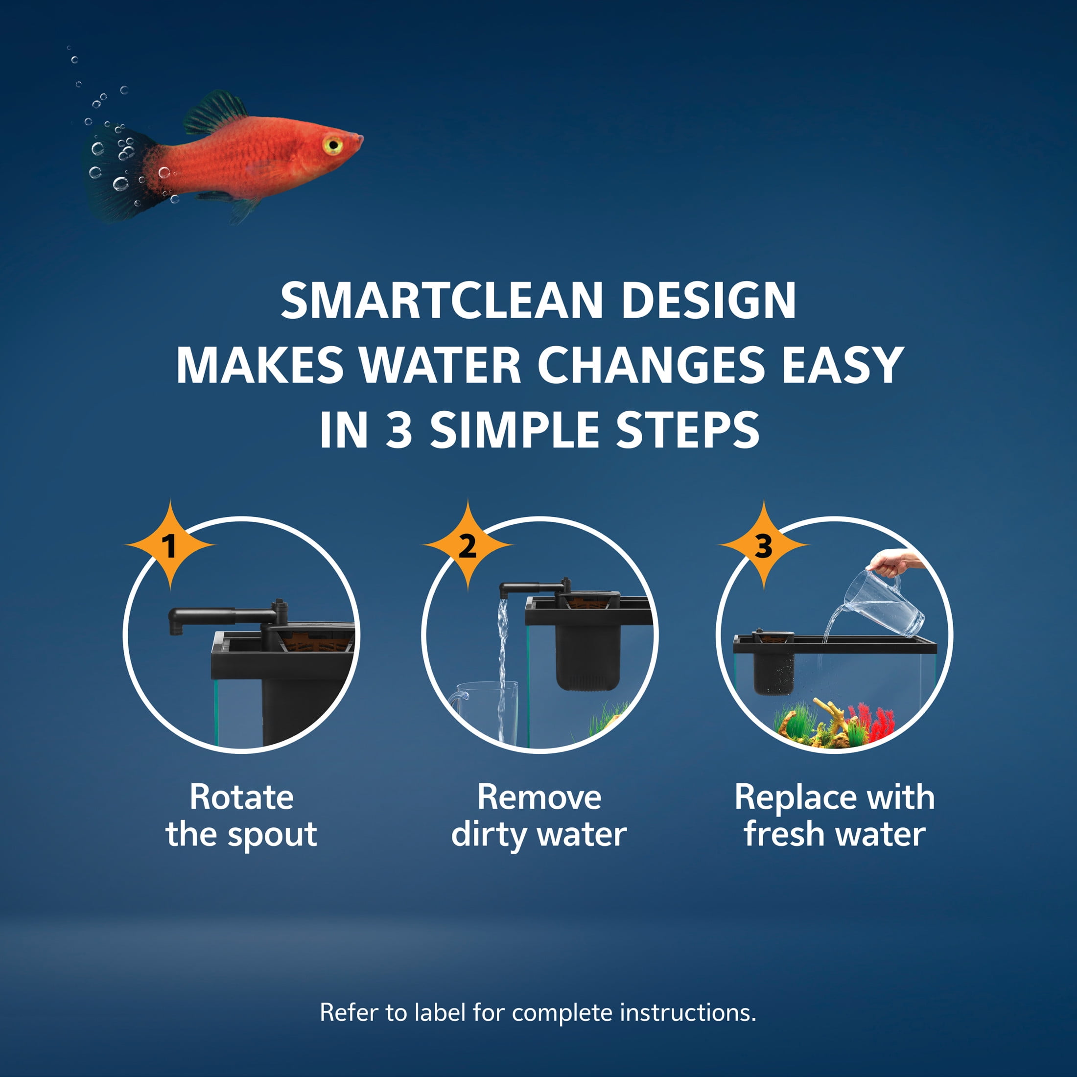 Aqueon QuietFlow Internal Filter with SmartClean Technology Small