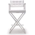 thumbnail image 3 of TOV Furniture Director Tabouret de Bar en Acier Inoxydable/tissu de 30 Pouces Blanc, 3 of 10