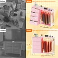 thumbnail image 4 of Homieasy Dresser with Hanging Rack & 4 Drawers, Dresser with Clothes Rack for Bedroom with LED Lights, Charging Staion, Storage Chest with Wheels, Pink, 4 of 6