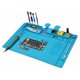 thumbnail image 5 of Alfombrilla de reparación flexible, almohadilla de soldadura de silicona resistente al calor para dispositivos electrónicos, incluye compartimentos magnéticos y regla de escala, material no tóxico, 5 of 5