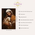 thumbnail image 3 of Eastern Print, Jesus Hugs Sheep Poster, Parable Of The Lost Sheep, Christian Wall Art, Good Shepherd, Jesus Christ Painting, Scripture Wall Art, Printable Wall Decor For Church Bedroom, UNFRAMED 20x30, 3 of 4