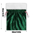 thumbnail image 3 of Liyamei Velvet Santa Drawstring Pouch Holiday Party Sack For Wrapping Xmas Celebration And Storage Reusable Festive Suitable For Xmas (Dark Green), 3 of 5