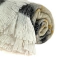 thumbnail image 3 of Parkland Collection Sadie 67x52" Striped Wool & Fabric Throw Blanket in Beige, 3 of 5