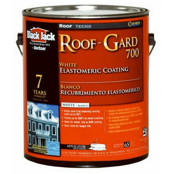 Black Jack 5527-1-20 Roof Gard 700 Elastomeric Coating, White, 3.6-Qts. - Quantity 1