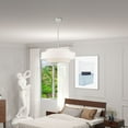 thumbnail image 4 of Livex Lighting Meridian 53" 5-Light Metal & Fabric Pendant in Brushed Nickel, 4 of 13