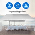 thumbnail image 4 of Dextrus 20x20FT Premium Outdoor Event Party Tent with Galvanized Structure Includes Spacious White Roof, Detachable PVC Sidewalls & 4 Convenient Storage Bags Ideal for Commercial Use, 4 of 5
