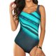thumbnail image 1 of Traje de baño de una pieza con estampado de colores de verano para mujer, traje de baño conservador ajustado, 1 of 6