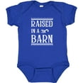 thumbnail image 3 of Inktastic Raised in a Barn in White Boys or Girls Baby Bodysuit, 3 of 5