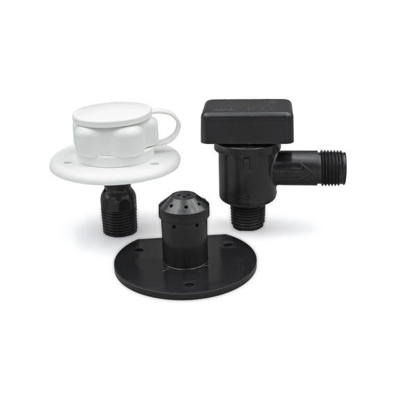 B&B Molders RV Flusher with Plastic Check Valve