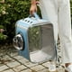 thumbnail image 4 of Portátil para mascotas, , perros, bolsa , súper ventilado, para mascotas, cápsula, bolsa de hombro para mascotas - Blue Azul Salvador Dali Transportín de viaje para mascotas, 4 of 7