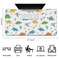 thumbnail image 5 of Long Mouse Pads for Desk,Colorful Dinosaurs Cacti Pattern Desk Mats on Top Of Desks, Desk Mouse Pad Extra Large with 3mm Non-Slip Base and Stitched Edge for Gaming,Office,Work,Home 47.3"x23.6", 5 of 6