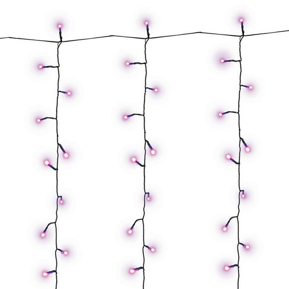 Way to Celebrate Halloween 150-Count Battery Operated Purple LED Garland Wire Lights, with 8 Lighting Functions