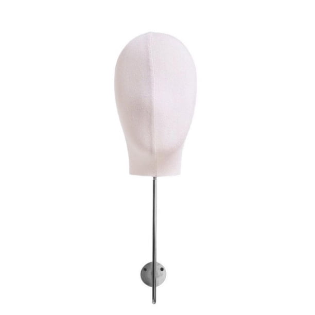 Cabeza de maniquí profesional portátil multiusos circunferencia de la cabeza 52,5 cm sombrero Blanco