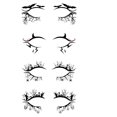 thumbnail image 5 of 8pcs Halloween Eyeliner Sticker Eye Temporary Tattoos Bat Spider Web Pattern Eye Makeup Self-Adhesive Face Tattoos for Party, Rave Festival, 5 of 5