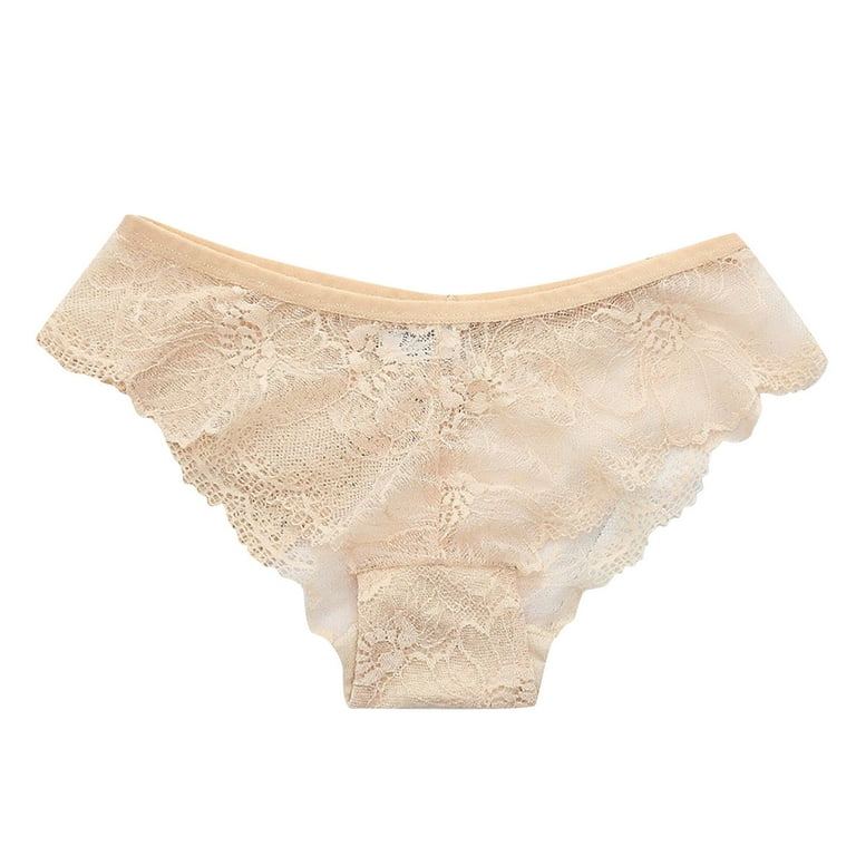 JDEFEG See Thru Bikini Panties Ladies Breathable Lace Panties Waist Sheer Panties Cotton Seamless Briefs High Waist Cotton Panties For Women Plus Size