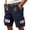 Navy, variant on Men's Vintage Washed Cargo Shorts with America 250 Years Graphic and Utility Pockets Featuring Loose Fit Design for Summer Fishing Hiking Travel Vacation Army Green L