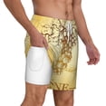 thumbnail image 2 of Kdxio Bunch Of Grapes Print Men'S Swim Trunks With Compression Liner 7 Inch Inseam Quick Dry Swim Shorts, 2 of 7