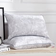 thumbnail image 2 of Almohada de lujo para hotel, relleno de fibra de plumas, almohada para dormir alternativa, suave y cómoda (gris), 2 of 8
