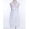 thumbnail image 3 of Miaeowve Kids Girls Lyrical Ballet Dance Dress Chiffon Sequins Sleeveless Straps Camisole Flowy Dresses Dancewear White 12, 3 of 7