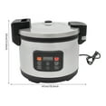 thumbnail image 2 of 1850W Kitchen Commercial Rice Cooker 60-Cup Non-Stick Pot ,410 Stainless Steel,13L 30min-24H Preset Time for Cook Rice, Porridge, Soup, Stew, 2 of 16