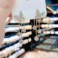 thumbnail image 1 of Led Earrings for Women New Year Earrings Gold Earrings Hoops Trendy Diamond Encrusted High End Butterfly for Teen Girls Minimalist Cuff Piercing Studs, 1 of 5