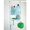 thumbnail image 2 of mDesign Steel Over Door Hanging Shower Caddy Storage Organizer - Lt. Gray/White, 2 of 6
