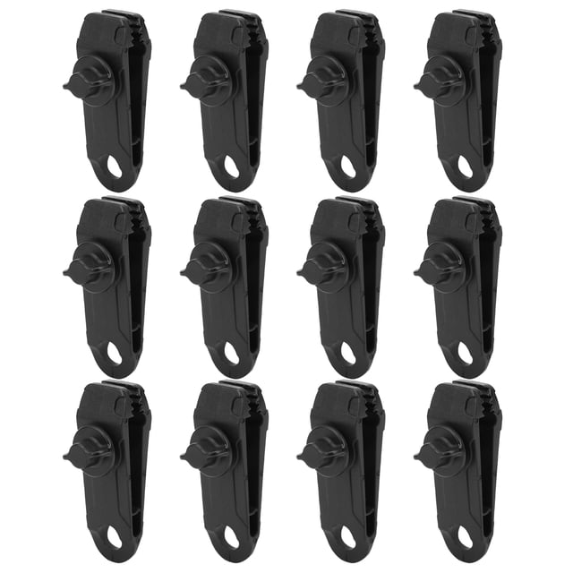 Tent Clip, Nylon Durable Black Canopy Clamp, Portable Rope Shade Cloth For Outdoor Tents