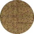 thumbnail image 1 of Ahgly Company Indoor Round Abstract Orange Modern Area Rugs, 3' Round, 1 of 4