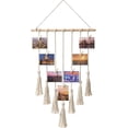 thumbnail image 1 of Colgante de pared de macramé, decoración de habitación de adolescente bohemia con tablero de collage de marco de fotos, arte tejido a mano para espacios interiores, 17" de ancho x 27" de largo, 1 of 6