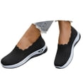 thumbnail image 2 of Women's -on Walking Shoes Casual Loafers Mesh Lightweight Breathable Fashion Running Sneakers(Black,7.5), 2 of 6