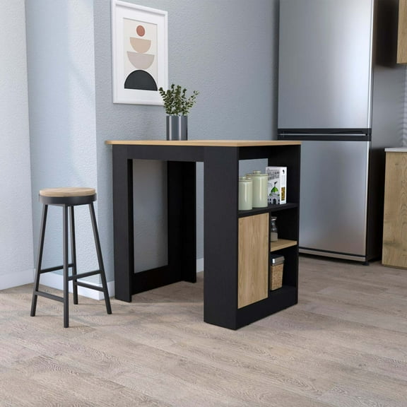 Fm Furniture Arial Kitchen island in melamine with a door and open storage