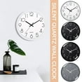 thumbnail image 4 of WSRRDRECVHi Reloj de pared silencioso sin tictac, reloj redondo de cuarzo de 8 pulgadas, funciona con pilas, para el hogar △ё, 4 of 8