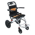 thumbnail image 3 of Wharick Wheelchairs for Adults Transport Wheelchair Lightweight Foldable Travel Wheelchair with Handbrake 12 inch Shock-absorbing Pump (Bearing 176.37lbs), 3 of 9