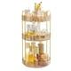 thumbnail image 1 of Organizador de maquillaje SONGMICS de 3 niveles, redondo, giratorio, color champán dorado, 1 of 7