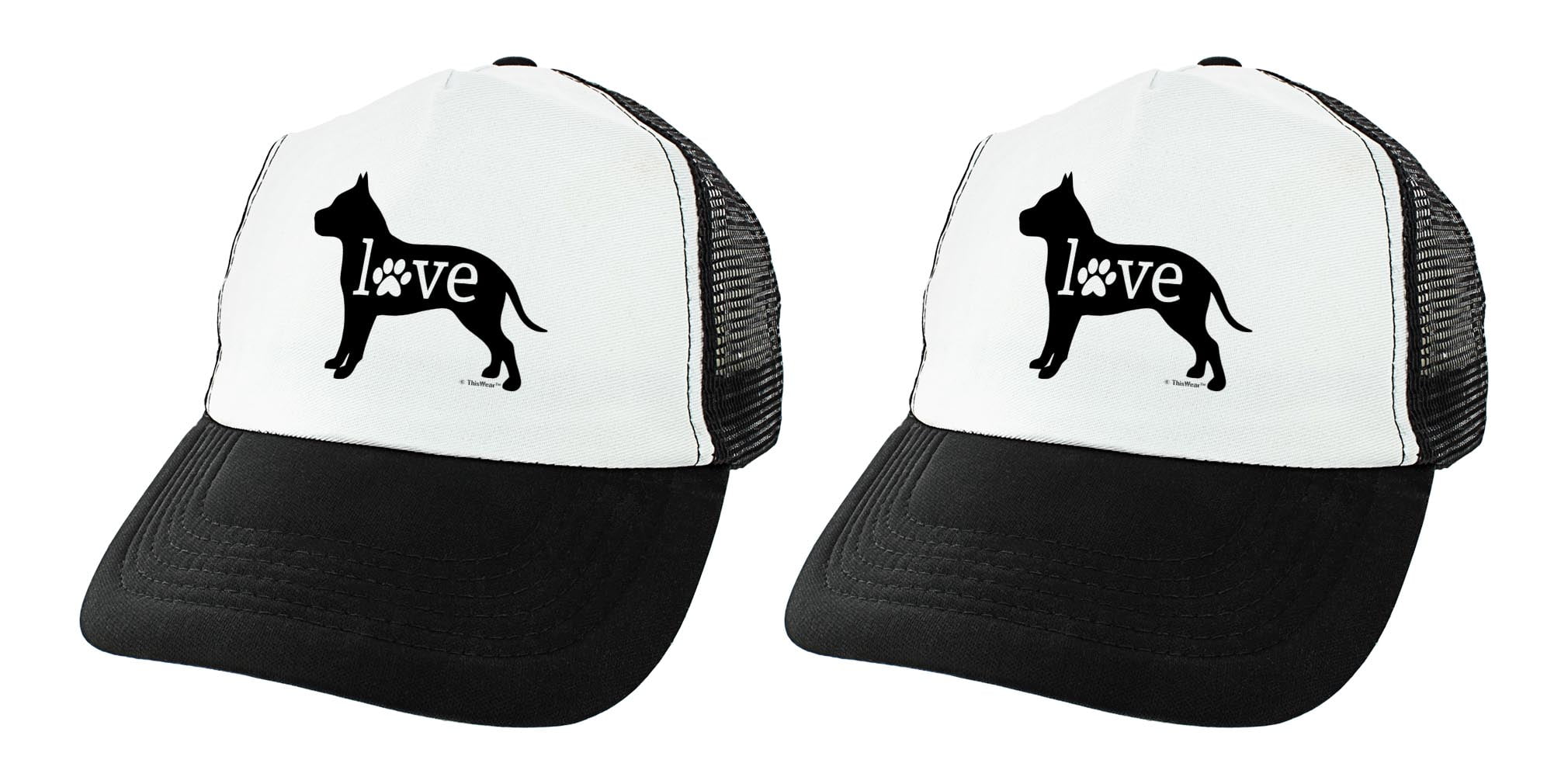 ThisWear Pitbull Dog Themed Gifts Pitbull Love Pawprint Dog Novelty Hat